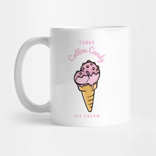 I Love Cotton Candy Ice Cream Mug